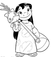 coloriage Lilo et la poupee de stitch